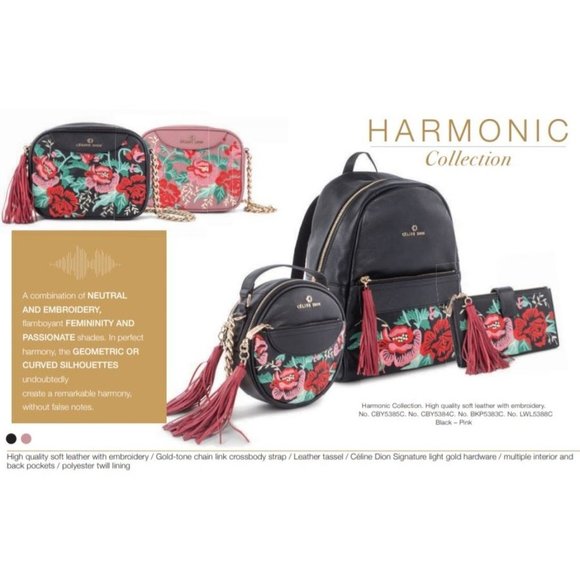 Celine Dion Women's Harmonic Embroidered Backpack - Picture 6 of 7